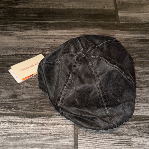 Stetson Black Newsboy Cap - Picture 1 of 6